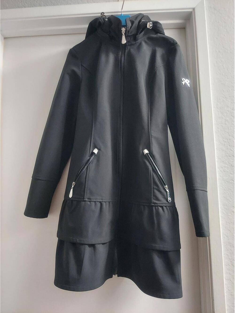 Black Hooded Long Sleeve Jacket with Corset Back Detail